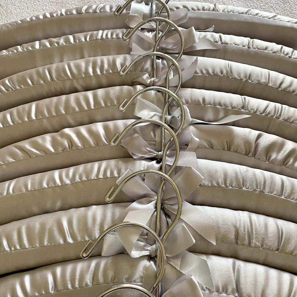 Grey Silk Padded Hangers